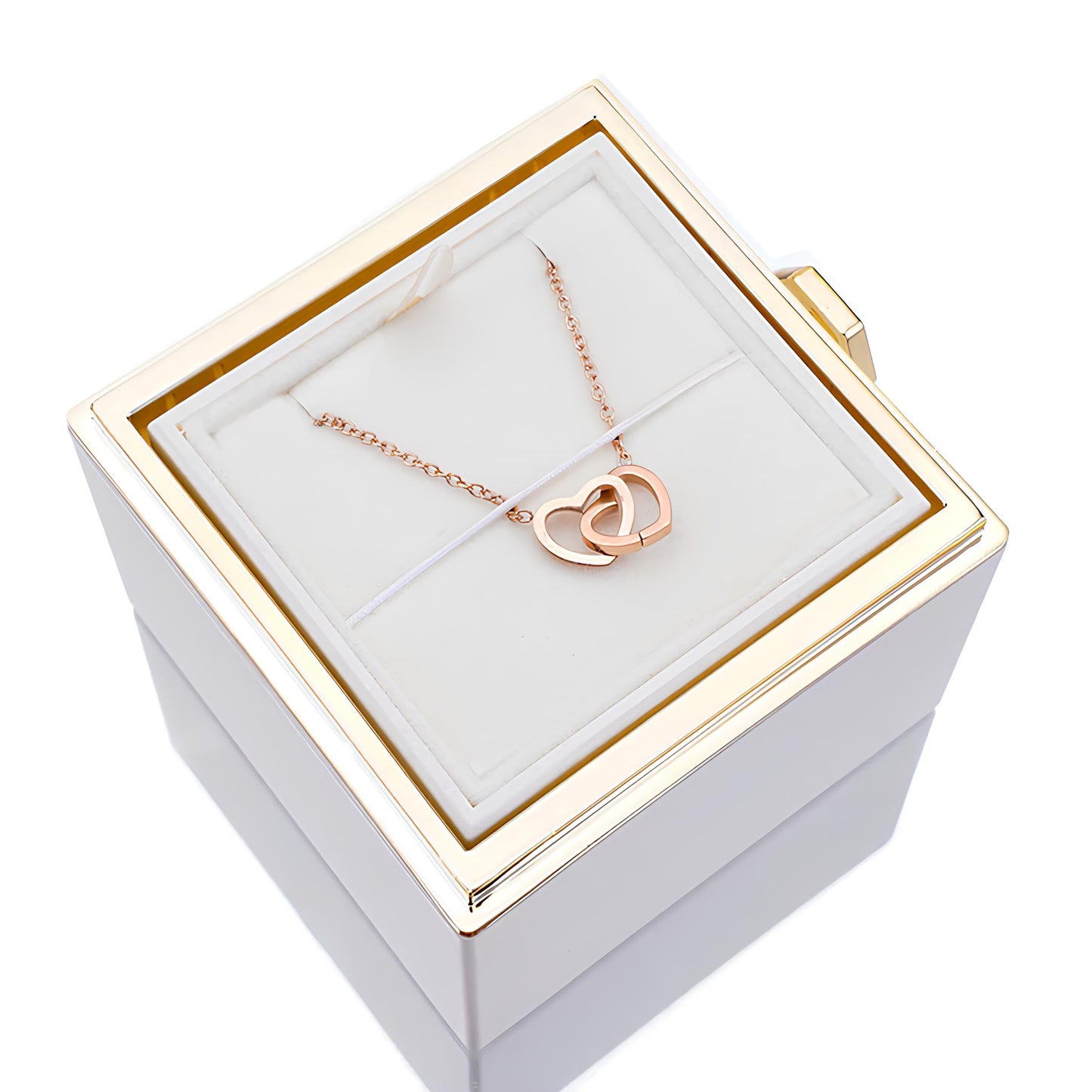 Eternal Rose Box with Engraved Necklace