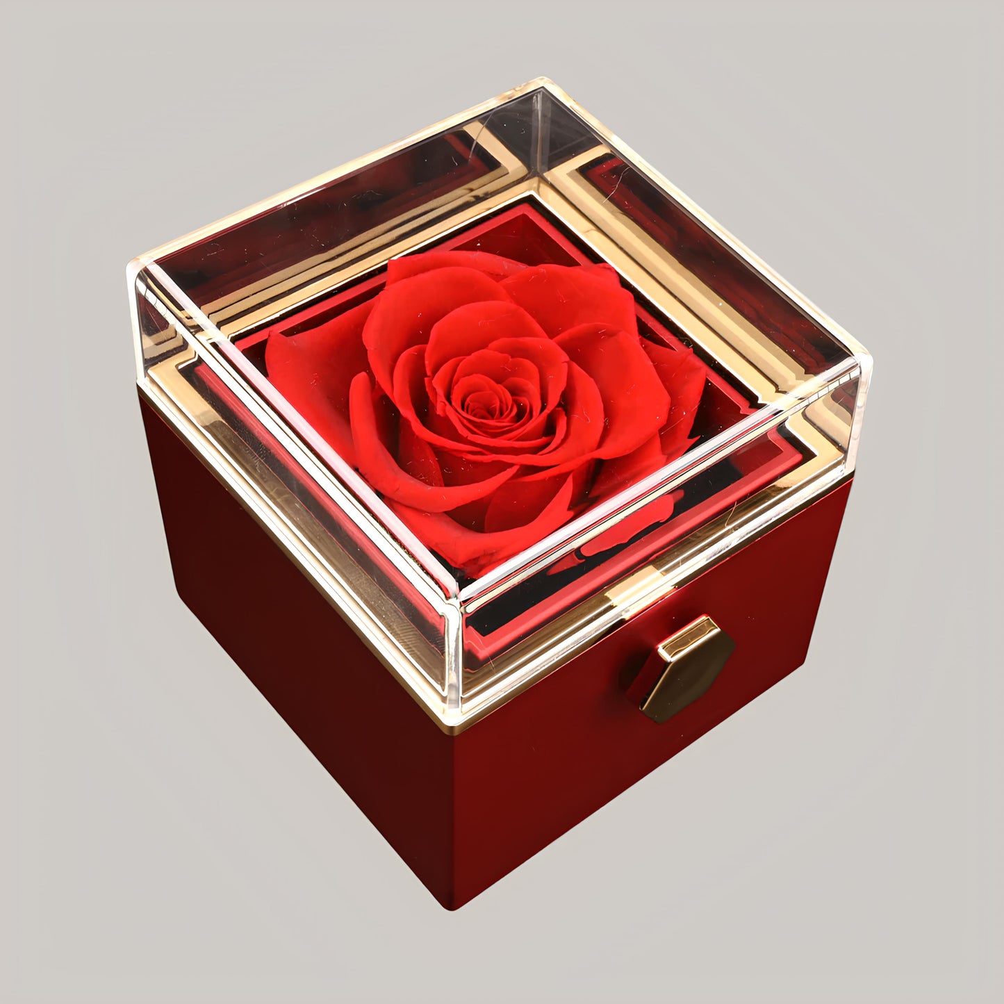 Eternal Rose Box with Engraved Necklace
